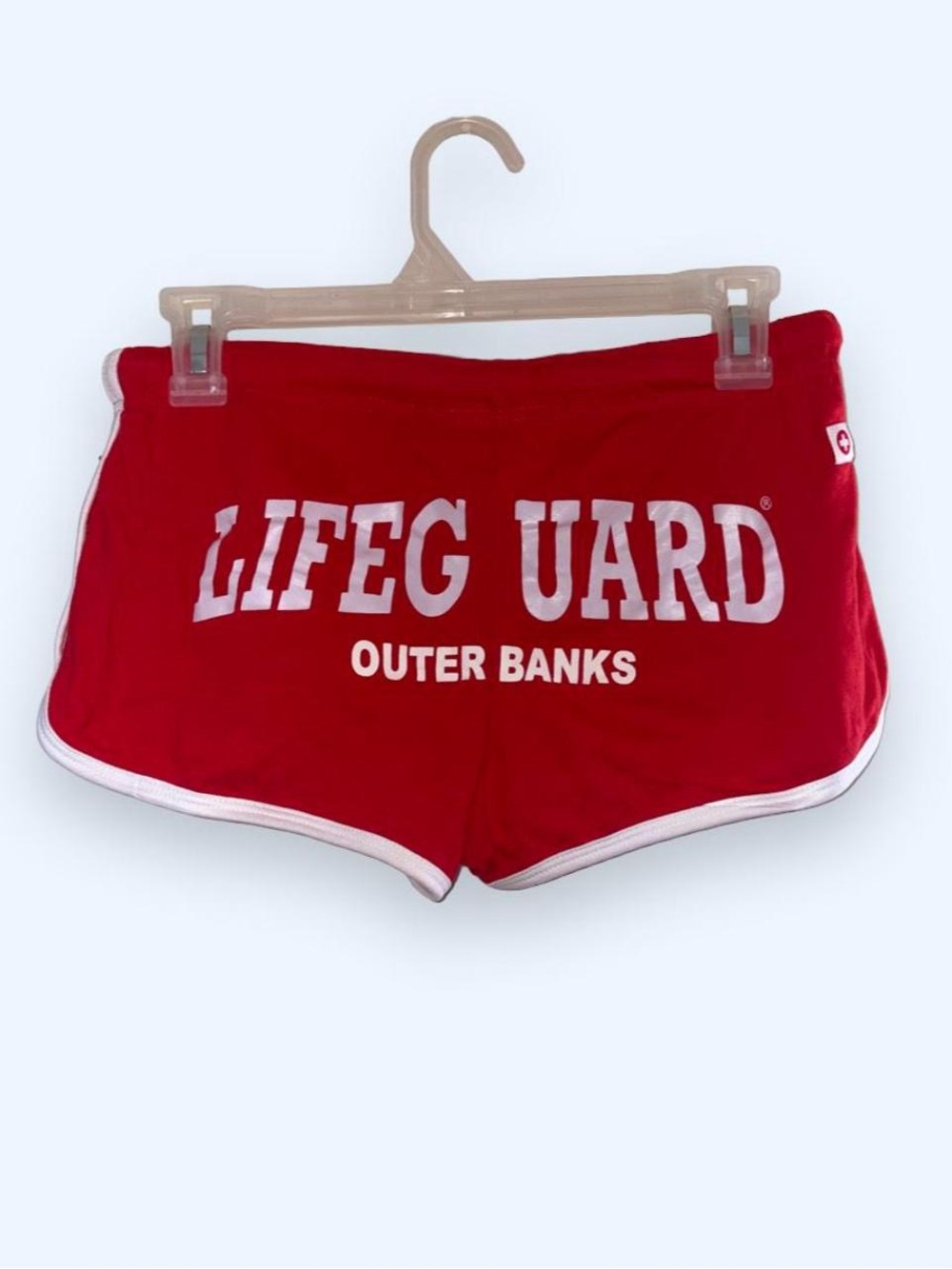 Red Outer Banks Lifeguard Shorts Size M